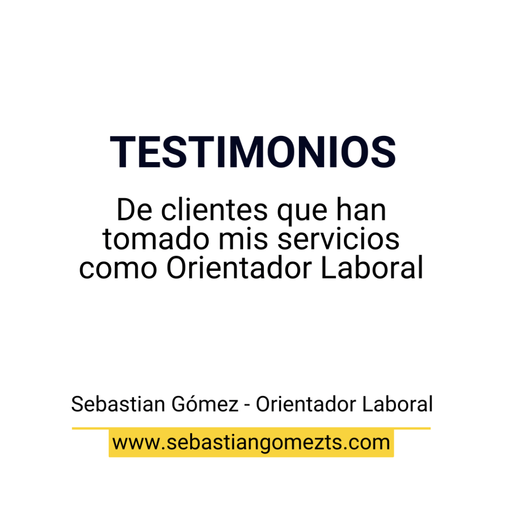 Sebastian Gómez, Trabajador Social y Orientador Laboral